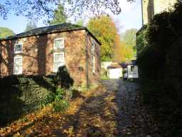 Second oblique view of lane to the left of Tanfield Hall November 2016